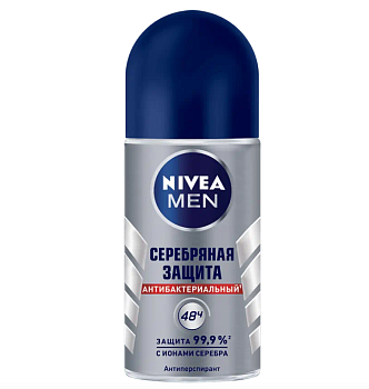 NIVEA део шарик мужской серебряная защита 50 мл