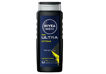 Nivea men гель для душа ultra extreme 3 в1 500 мл new