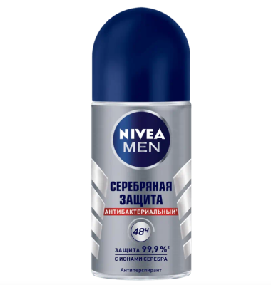 NIVEA део шарик мужской серебряная защита 50 мл
